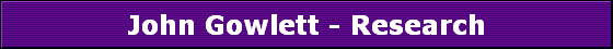 John Gowlett - Research