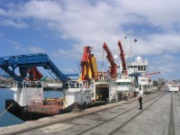 RRS Discovery dockside in Port Elizabeth