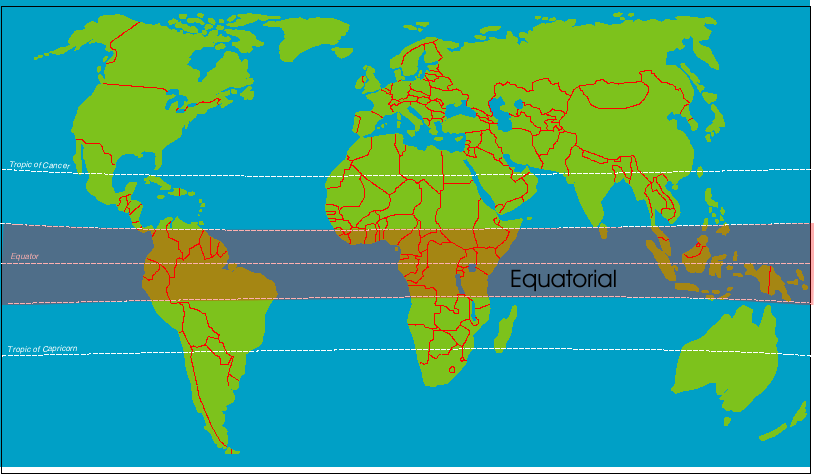 Map Of Equatorial Region Equatorial - Mr Yang's Upper Secondary Geography Site