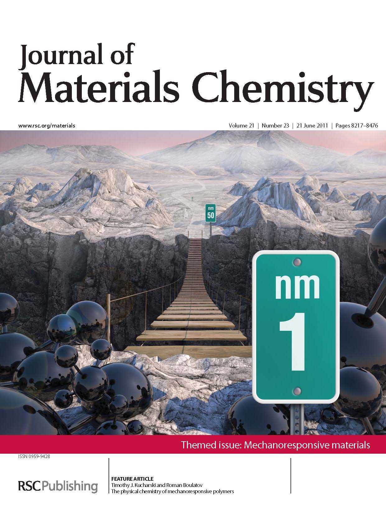 Journal of Materials Chemistry June 2011 Cover
