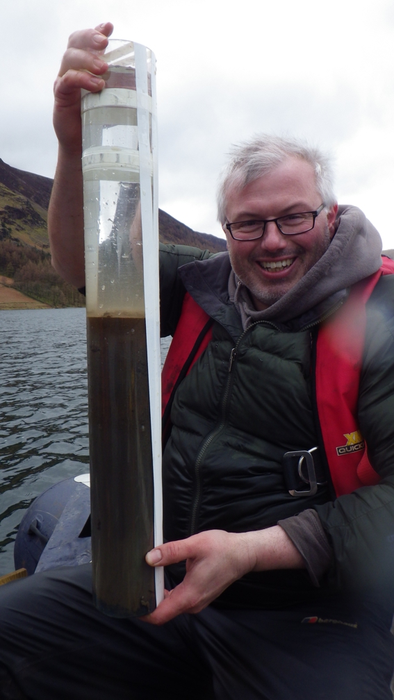 Sampling Storm Desmond sediments at Buttermere