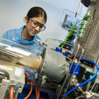PhD student operating ALD/CVD reactor