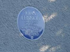 Foto: John-Lennon-Plakette an Mendips Hauswand 