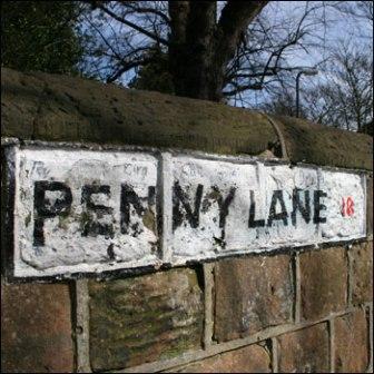 Foto: Penny Lane Straßenschild 