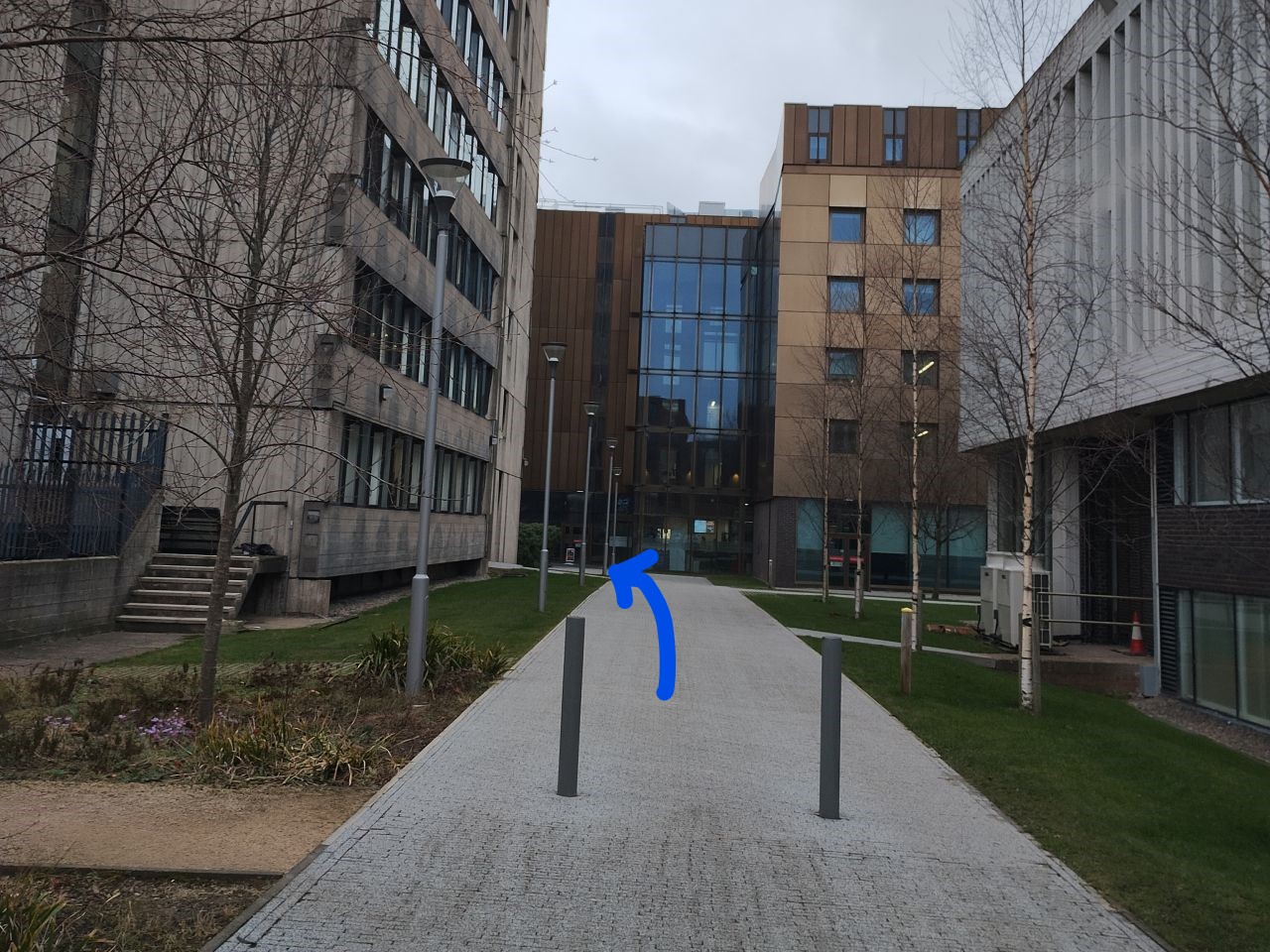 Photos showing the approach to the main conference venue.