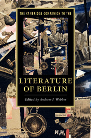 Cambridge Companion to the literature of Berlin, ed. Andrew Webber (2017)